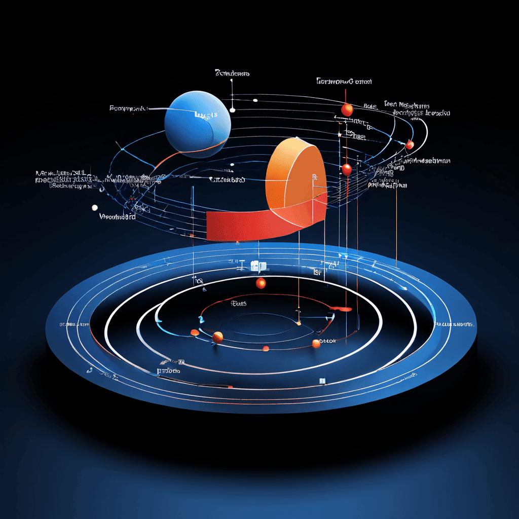 수평축 회전과 수직축 회전에 의해 생성된 두 개의 서로 다른 궤도 경로를 3D 다이어그램으로 비교 분석하여 설명하는 과학적 개념 이미지입니다.