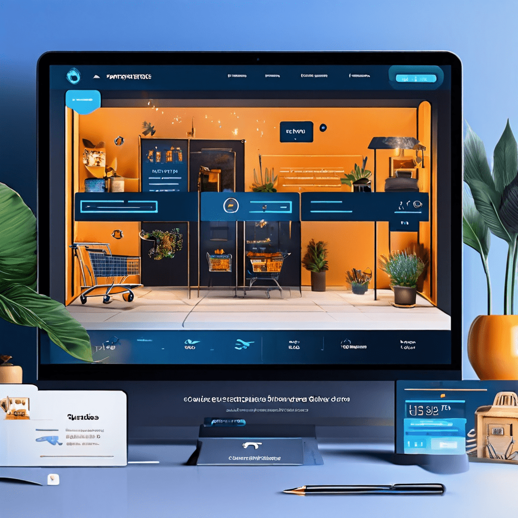 홈쇼핑 웹사이트의 설득적 인터페이스 요소와 결제 버튼을 애니메이션 화살표로 강조하여 비교 분석한 스플릿 스크린 이미지입니다.