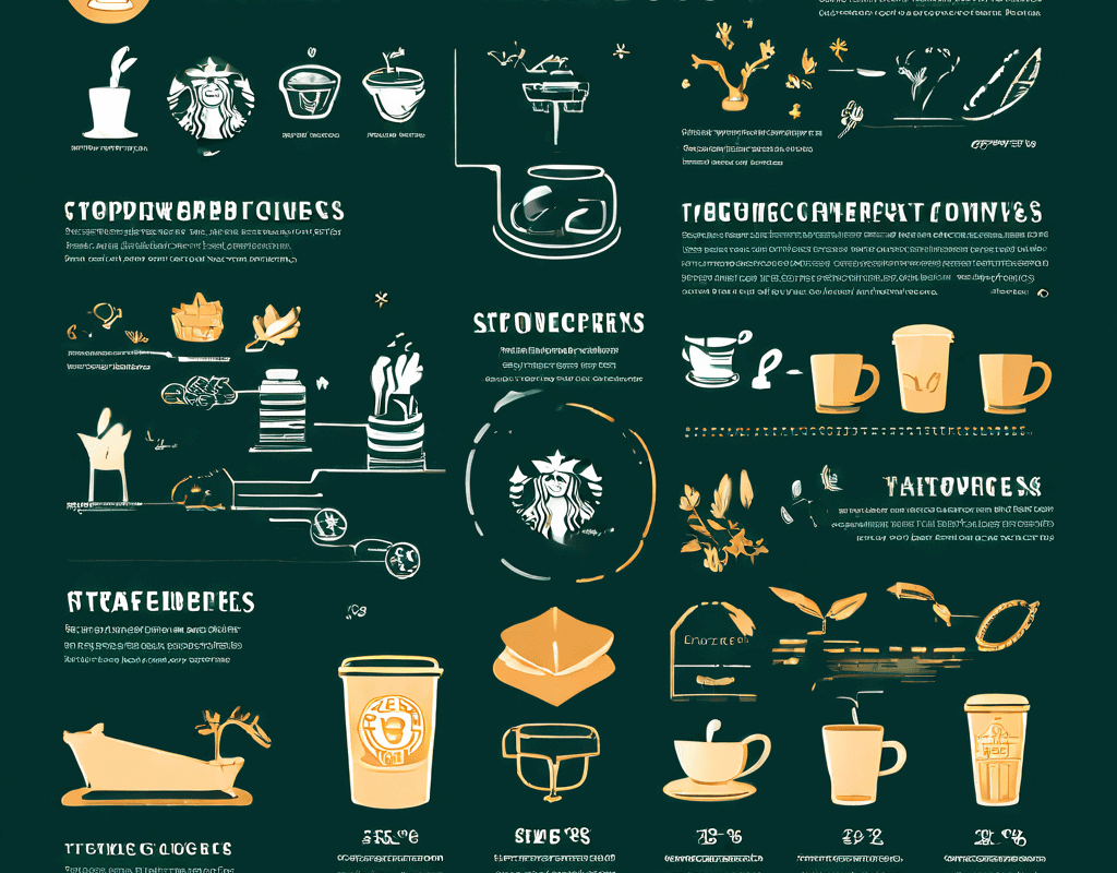 스타벅스 리워드 프로그램의 고객 구매 심리를 분석한 인포그래픽으로, 진행률 표시줄과 한정성 아이콘 같은 심리적 유인 요인이 소비 결정에 미치는 영향을 설명합니다.