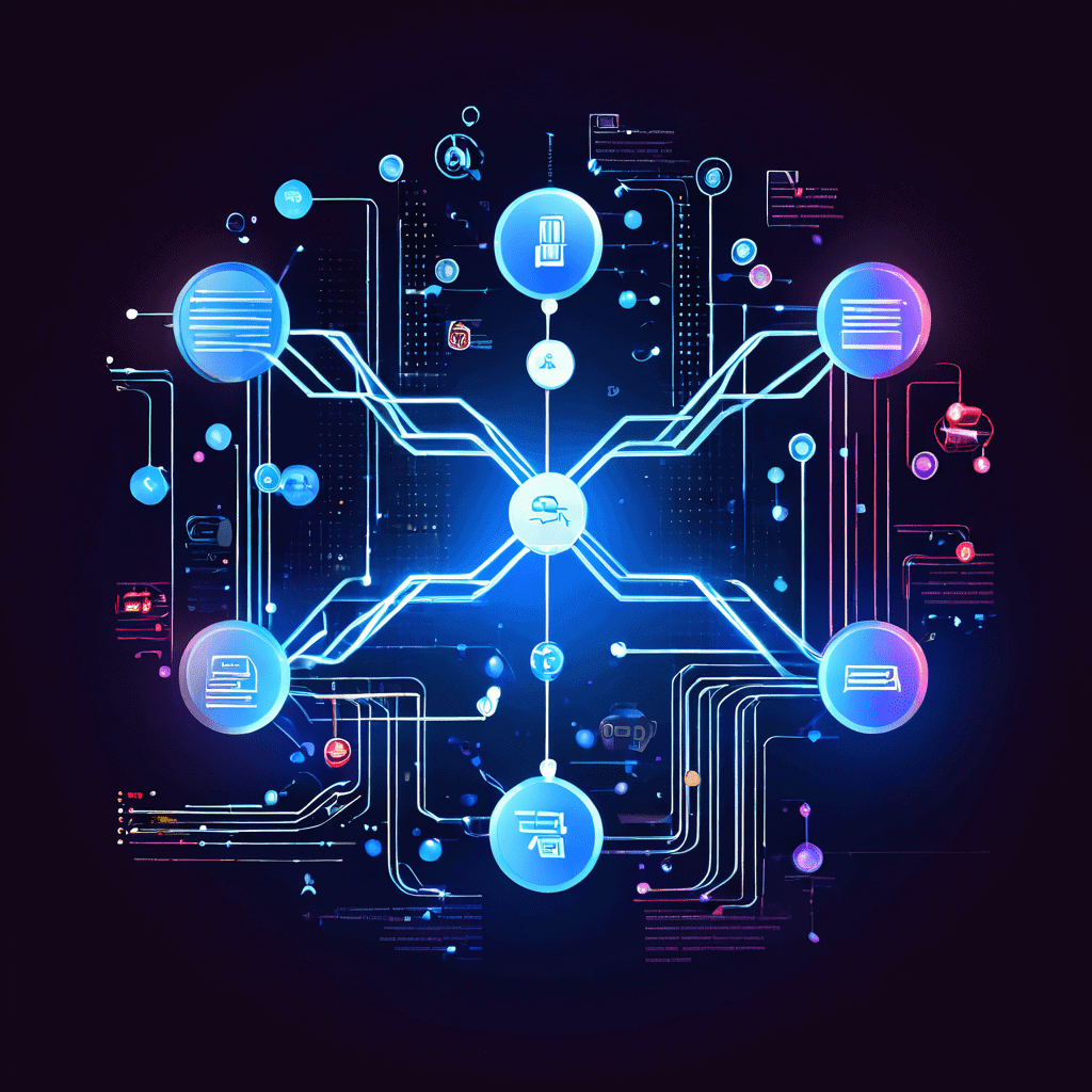 두 개의 노드 사이를 두 개의 병렬 데이터 스트림이 흐르며, 연결 경로 상의 검증 체크포인트와 분석 아이콘이 데이터 처리 및 보안 과정을 시각적으로 보여주는 인포그래픽입니다.