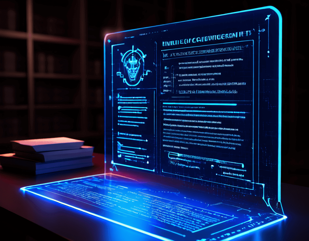 법률 문서와 디지털 채팅 인터페이스가 결합하여 문서 구조 내에 숨겨진 위험 데이터와 경고 기호를 드러내는 개념을 시각화한 이미지입니다.